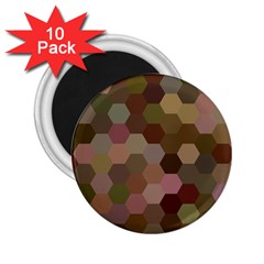 Brown Background Layout Polygon 2 25  Magnets (10 Pack)  by Sapixe