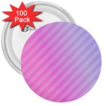 Diagonal Pink Stripe Gradient 3  Buttons (100 pack)  Front