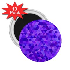 Purple Triangle Purple Background 2 25  Magnets (10 Pack)  by Sapixe