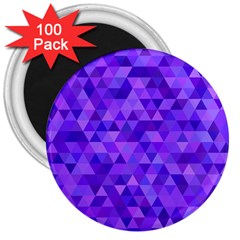 Purple Triangle Purple Background 3  Magnets (100 Pack) by Sapixe