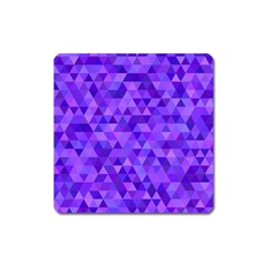 Purple Triangle Purple Background Square Magnet by Sapixe