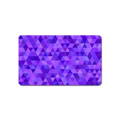 Purple Triangle Purple Background Magnet (name Card) by Sapixe