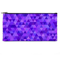 Purple Triangle Purple Background Pencil Cases by Sapixe