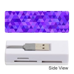 Purple Triangle Purple Background Memory Card Reader (stick) by Sapixe