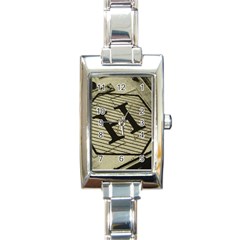 Fabric Pattern Textile Clothing Rectangle Italian Charm Watch by Sapixe