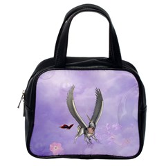 Cute Little Pegasus With Butterflies Classic Handbag (one Side) by FantasyWorld7