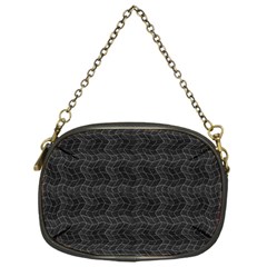 Wavy Grid Dark Pattern Chain Purse (one Side) by dflcprints