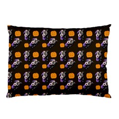 Halloween Skeleton Pumpkin Pattern Brown Pillow Case (two Sides) by snowwhitegirl