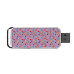 Vintage Floral Lilac Portable Usb Flash (two Sides) by snowwhitegirl