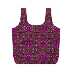 Modern Asian Ornate Pattern Full Print Recycle Bag (m) by dflcprints