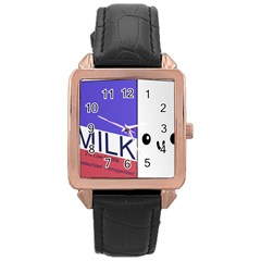 Kawaii Milk Rose Gold Leather Watch 