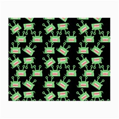 Green Alien Monster Pattern Black Small Glasses Cloth