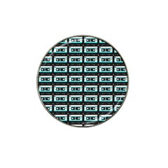 Aqua Cassette Hat Clip Ball Marker by snowwhitegirl