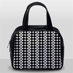 Black And White Texture Classic Handbag (one Side)