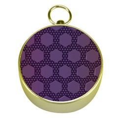 Hexagon Grid Geometric Hexagonal Gold Compasses by Simbadda