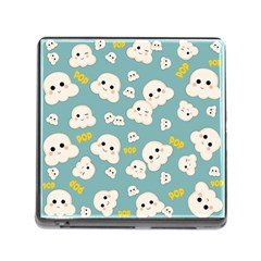 Cute Kawaii Popcorn Pattern Memory Card Reader (square 5 Slot) by Valentinaart