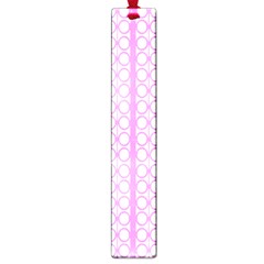 Circles Lines Light Pink White Pattern Large Book Marks