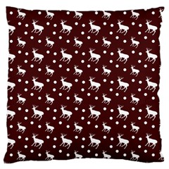 Deer Dots Red Large Cushion Case (two Sides) by snowwhitegirl