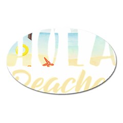 Hola Beaches 3391 Trimmed Oval Magnet