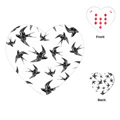 Birds Pattern Playing Cards (heart) by Valentinaart