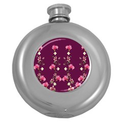 New Motif Design Textile New Design Round Hip Flask (5 Oz) by Simbadda