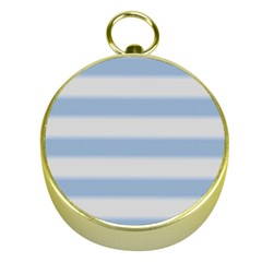 Bold Stripes Soft Blue Gold Compasses by BrightVibesDesign