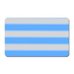 Bold Stripes Bright Blue Pattern Magnet (rectangular) by BrightVibesDesign