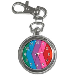 Abstract Background Colorful Strips Key Chain Watches by Simbadda