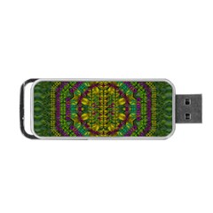 Butterfly Flower Jungle And Full Of Leaves Everywhere Portable Usb Flash (two Sides) by pepitasart