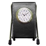 Flower Pattern Pattern Design Pen Holder Desk Clock Front