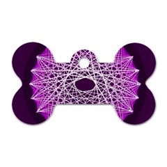 Mandala Mallow Circle Abstract Dog Tag Bone (one Side) by Simbadda