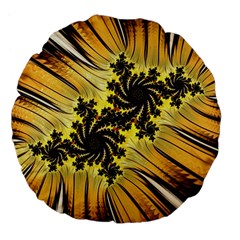 Fractal Art Colorful Pattern Large 18  Premium Flano Round Cushions by Simbadda