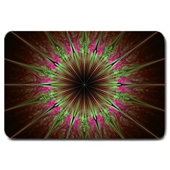 Julian Star Star Fun Green Violet Large Doormat  by Simbadda