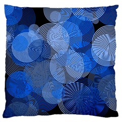 Circle Rings Abstract Optics Large Cushion Case (one Side) by Simbadda