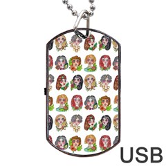 All The Petty Ladies Dog Tag Usb Flash (two Sides) by ArtByAng