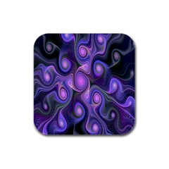 Abstract Pattern Fractal Wallpaper Rubber Square Coaster (4 Pack)  by Nexatart