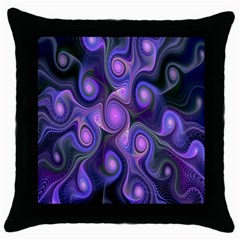 Abstract Pattern Fractal Wallpaper Throw Pillow Case (black) by Nexatart