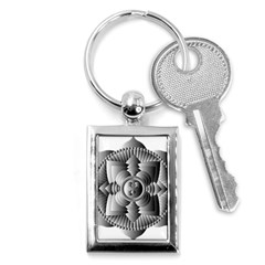 Lotus Mandala Flower Floral Key Chains (rectangle)  by Nexatart