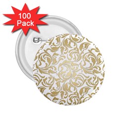 Gold Vintage Rococo Model Patern 2 25  Buttons (100 Pack)  by Nexatart