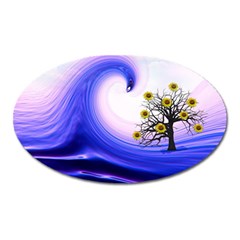 Composing Nature Background Graphic Oval Magnet by Sapixe