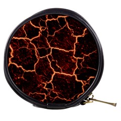 Lava Cracked Background Fire Mini Makeup Bag by Sapixe