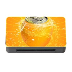 Orange Drink Splash Poster Memory Card Reader With Cf by Sapixe