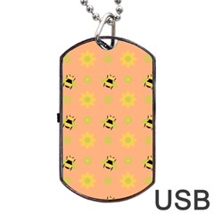 Bee A Bug Nature Wallpaper Dog Tag Usb Flash (one Side) by Sapixe