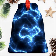 Electricity Blue Brightness Bright Bell Ornament (two Sides) by Sapixe