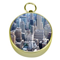 Manhattan New York City Gold Compasses by Sapixe