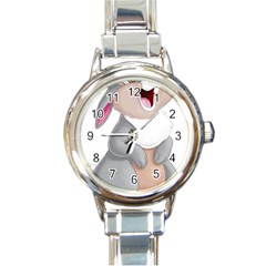 Bear Round Italian Charm Watch by NSGLOBALDESIGNS2