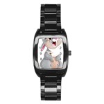 Bear Stainless Steel Barrel Watch Front