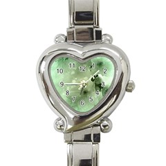 Wonderful Flowers In Soft Colors Heart Italian Charm Watch