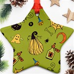 Funny Scary Spooky Halloween Party Design Ornament (Star) Front