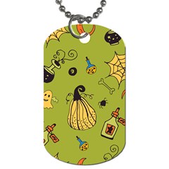 Funny Scary Spooky Halloween Party Design Dog Tag (two Sides) by HalloweenParty